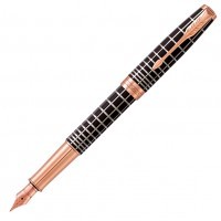 Ручка перьевая Parker Sonnet Premium F531 Masculine Brown PGT, перо F золото 18K