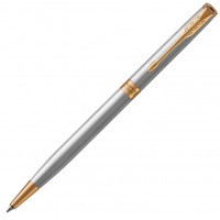Ручка шариковая Parker Sonnet Core K427 Slim Stainless Steel GT M черные чернила