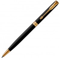 Ручка шариковая Parker Sonnet Core K428 Slim Matte Black GT M черные чернила