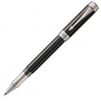 Ручка роллер Parker Duofold T307 Prestige Black Chevron CT F черные чернила