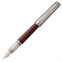 Ручка перьевая Parker Premier F567 Crimson Red RT, перо F золото 18K с рутениевым покрытием