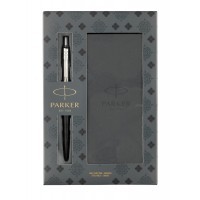 Набор Parker Jotter Core K63 Bond Street Black CT ручка шариковая M черные чернила в компл.:блокнот