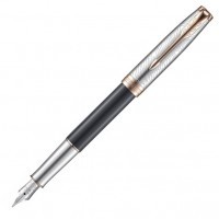 Ручка перьевая Parker Sonnet SE18 Grey PGT, перо F золото 18K с родиевым покрытием