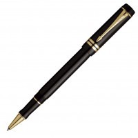 Ручка роллер Parker Duofold T74 Black GT F черные чернила