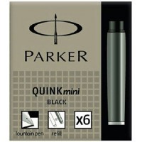 Картридж Parker Quink Z17 MINI черный чернила для ручек перьевых (6шт)