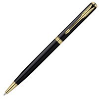 Ручка шариковая Parker Sonnet Slim K430 LaqBlack GT M черные чернила