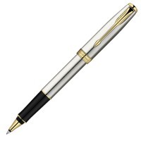 Ручка роллер Parker Sonnet T527 Stainless Steel GT M черные чернила