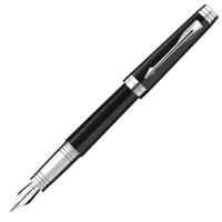 Ручка перьевая Parker Premier Lacque F560 Black ST, перо F золото 18K с родиевым покрытием