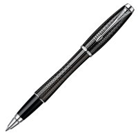 Ручка роллер Parker Urban Premium T204 Ebony Metal Chiselled F черные чернила