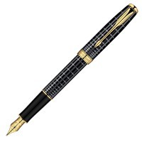 Ручка перьевая Parker Sonnet F531 Dark Grey Laquer GT, перо F золото 18K