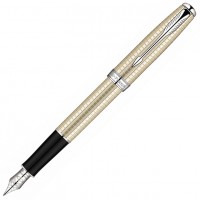 Ручка перьевая Parker Sonnet F535 Sterling Silver CT серебро 925 пробы 16.71г, перо F золото 18K с родиевым покрытием