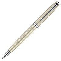 Ручка шариковая Parker Sonnet K535 Cisele Decal CT серебро 925 пробы 12.66г M черные чернила