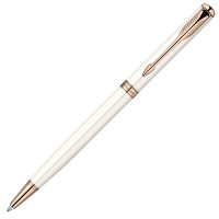 Ручка шариковая Parker Sonnet Slim K440 Pearl PGT M черные чернила