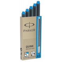 Картриджи с неводостойкими чернилами Parker Quink для перьевой ручки Z11, стандартный, смываемый синий (Washable Blue)