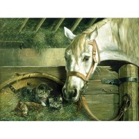 Набор Reeves `Рисование по номерам. Художественная коллекция` Лошадь и котенок