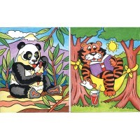 Набор для творчества Reeves `Раскраска по номерам` Панда и тигр