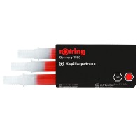 Чернила для рапидографа Rotring красный картридж, 3 шт., картон. коробка