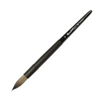 Кисть имит. белки круглая №12 ROUBLOFF Aqua Black, короткая ручка, обойма soft-touch