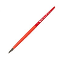 Кисть соболь-микс круглая №6 ROUBLOFF Aqua Red, короткая ручка, обойма soft-touch
