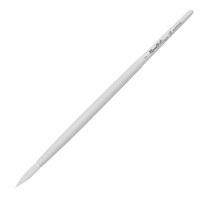 Кисть белая синтетика лайнер №7 ROUBLOFF Aqua White, длинная ручка, обойма soft-touch