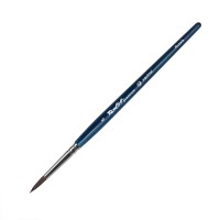 Кисть белка круглая удлинен. №2 ROUBLOFF Premium, короткая ручка (синяя)