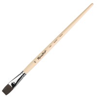 Кисть белка плоская №20 ROUBLOFF 1422, длинная ручка