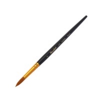 Кисть синтетика (жесткая) круглая №7 ROUBLOFF 1315, короткая черная ручка