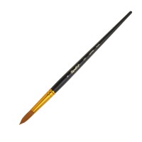 Кисть синтетика (жесткая) круглая укороч. №9 ROUBLOFF 1317, длинная черная ручка