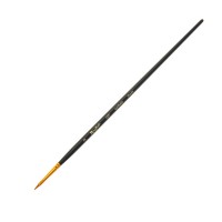 Кисть синтетика (жесткая) плоская укороч. №2 ROUBLOFF 1327, длинная черная ручка