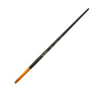 Кисть синтетика (жесткая) плоская укороч. №7 ROUBLOFF 1327, длинная черная ручка