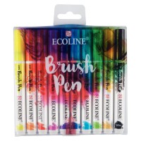 Набор акварельных маркеров Ecoline Brush Pen, 10цв.