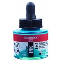 Чернила акриловые Amsterdam 30мл №522 Синий бирюзовый