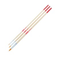 Набор кистей для акрила (синтетика, круглые №2,6,10) Art Creation, длинная ручка