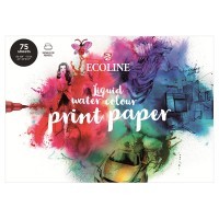 Альбом для рисования Ecoline Print, 150г/м2, 21х29.7см, склейка 75 листов