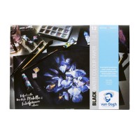 Альбом для акварели Van Gogh 360г/м2 A4, черная бумага, 12л., склейка