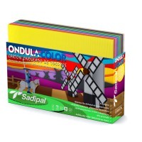 Набор картона гофрированного цветного SADIPAL OndulaColor, 328г/м2, 100 листов 50x65см, 13 цветов