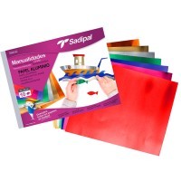 Набор бумаги с фольгированным покрытием SADIPAL, 65г/м2, 24х32см, 10 листов, 7 цветов