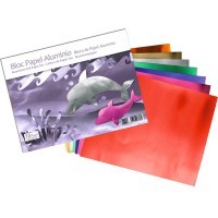 Набор бумаги с фольгированным покрытием SADIPAL, 65г/м2, 24х32см, склейка 10 листов, 7 цветов
