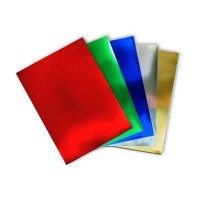 Набор картона с фольгированным покрытием SADIPAL, 225г/м2, 21х29.7см, 5 цветов