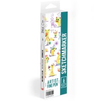 Набор капиллярных ручек SKETCHMARKER Artist Fine Pen 