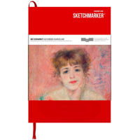 Скетчбук `Marker Line. Ренуар` Sketchmarker & Pushkinskiy 160г/м2 18х25см, 44л., тв.обложка, св.красный