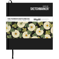 Скетчбук `The Mirror` Sketchmarker & Pushkinskiy 220г/м2 21х21см, 50л., черная тв.обложка