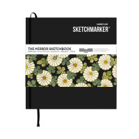 Скетчбук `The Mirror` Sketchmarker & Pushkinskiy 220г/м2 16х16см, 50л., черная тв.обложка