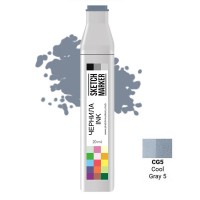 Чернила для спиртовых маркеров SKETCHMARKER, 22мл, CG5 Серый холодный 5