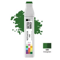 Чернила для спиртовых маркеров SKETCHMARKER, 22мл, G80 Вечнозеленый