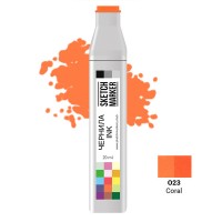 Чернила для спиртовых маркеров SKETCHMARKER, 22мл, O23 Коралловый