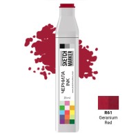 Чернила для спиртовых маркеров SKETCHMARKER, 22мл, R61 Красная герань