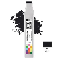 Чернила для спиртовых маркеров SKETCHMARKER, 22мл, XB Черный