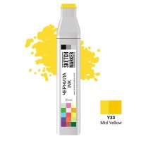 Чернила для спиртовых маркеров SKETCHMARKER, 22мл, Y33 Средний желтый
