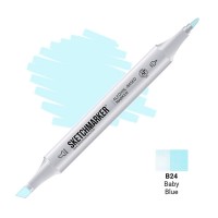 Маркер спиртовой двухсторонний SKETCHMARKER, B24 Детский голубой